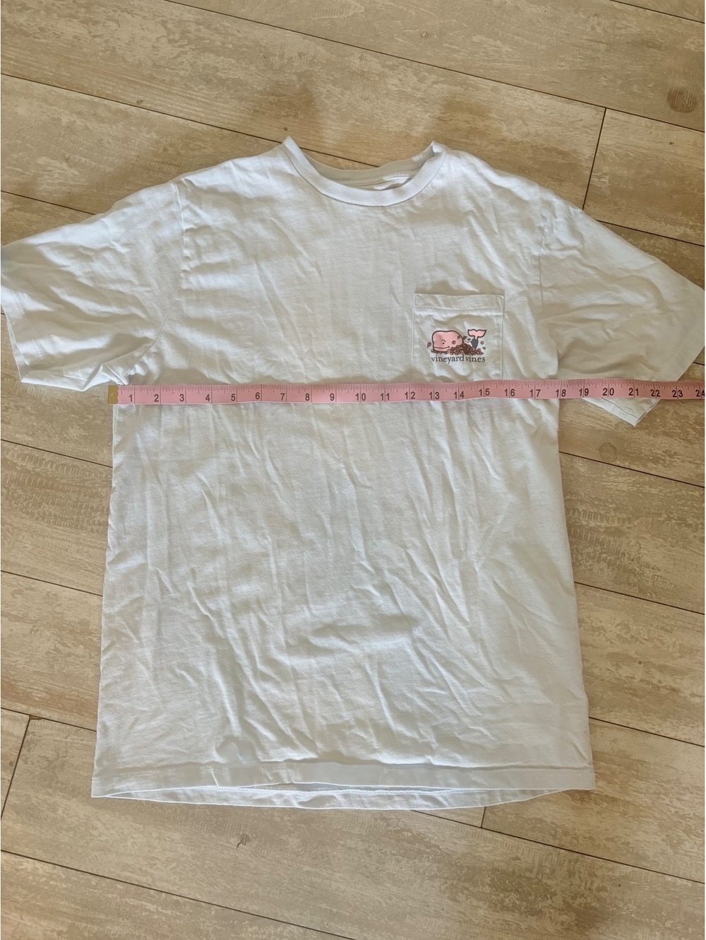 Vineyard Vines Fall Whale Leaves Graphic T Shirt Blue Short Sleeve
